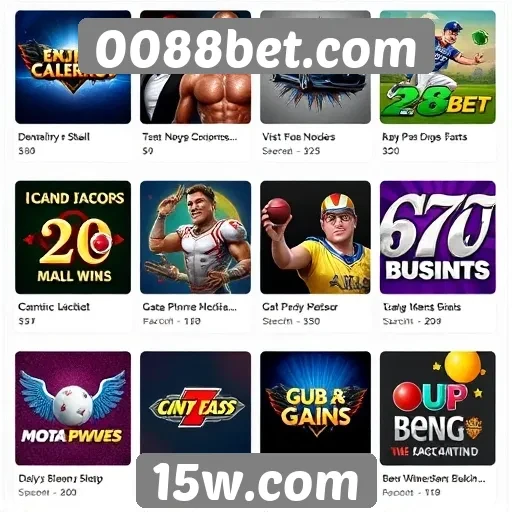 Variedade de jogos disponíveis no 0088bet.com
